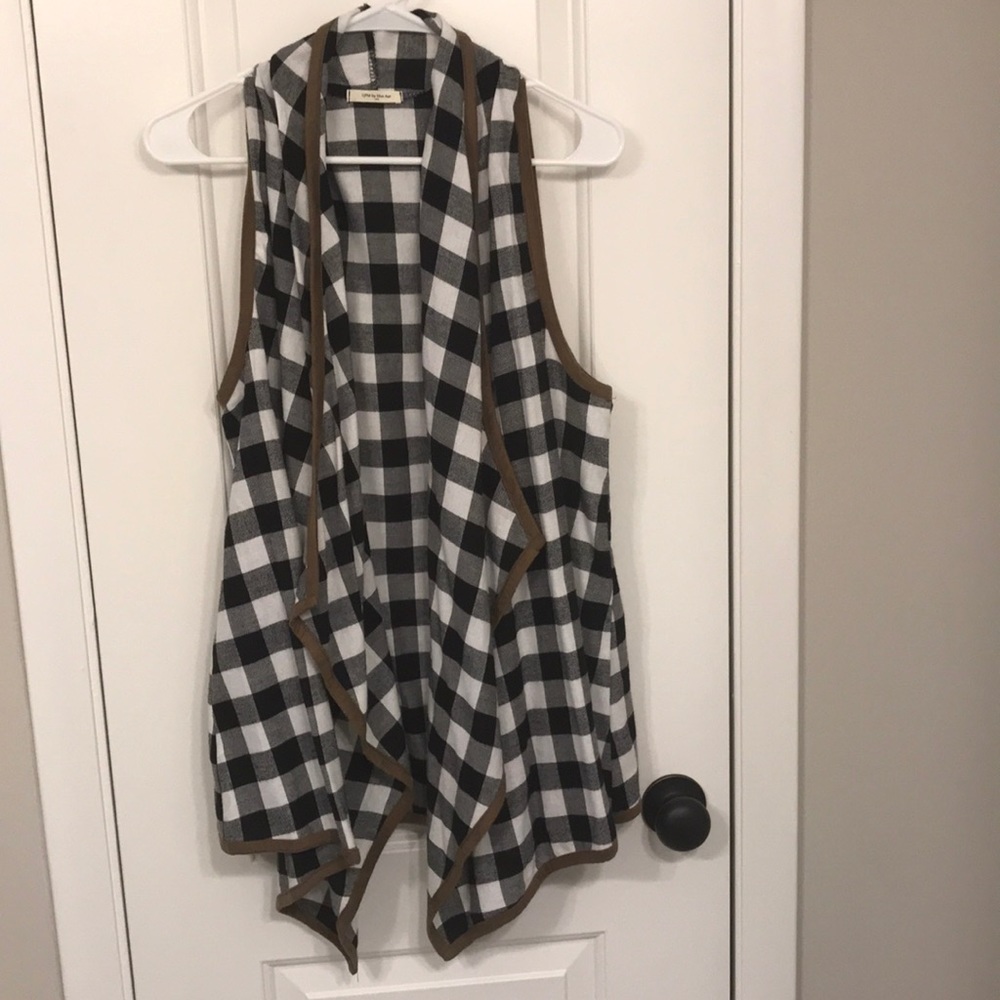 Adorable buffalo check plaid vest.